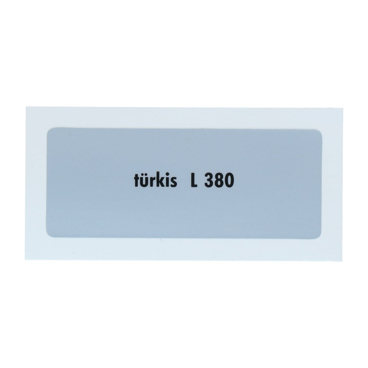 Kleurcode sticker L380 - türkis – VW T1 Bus, T2 Bus, Kever, KG, T3 Bus, Type 3, Type 181