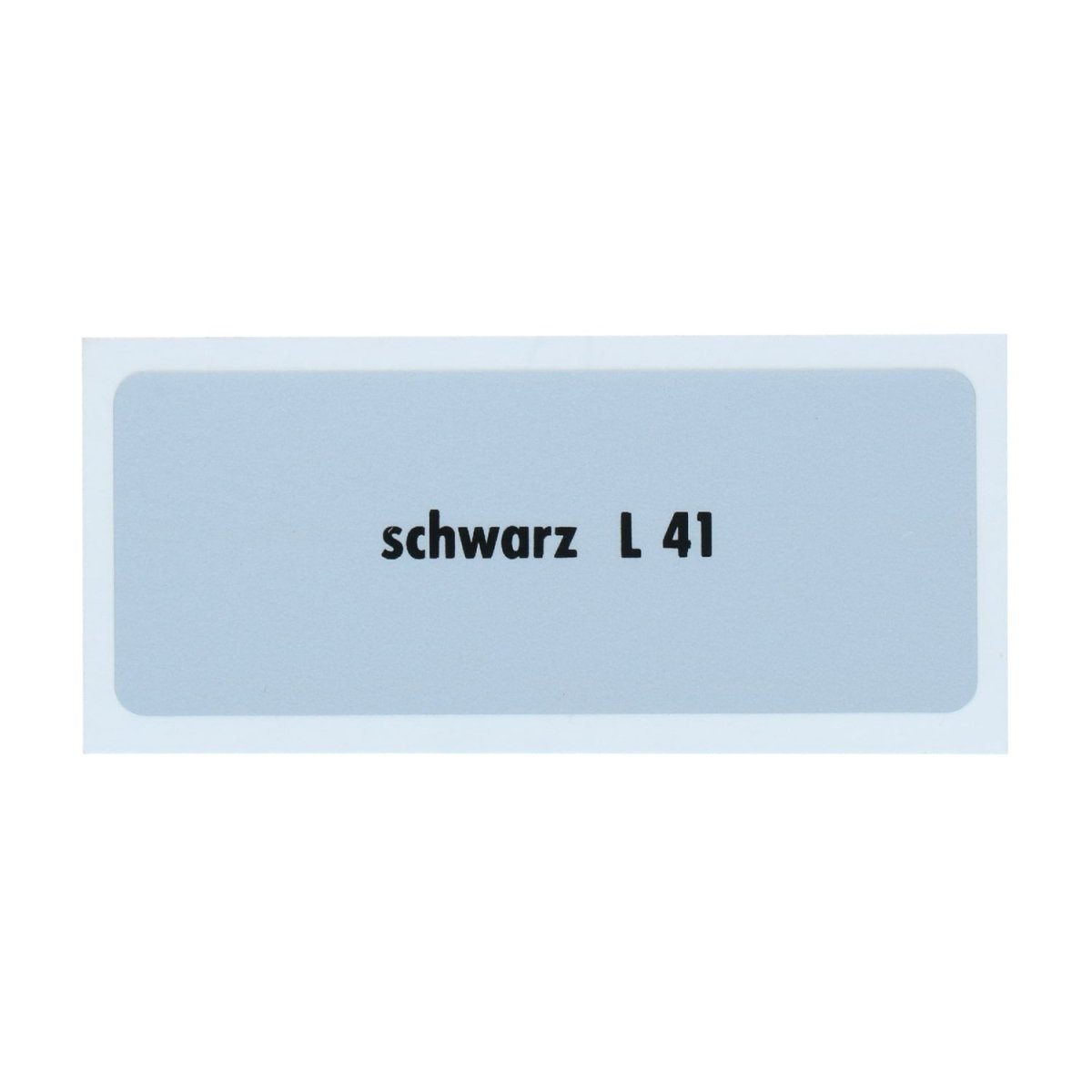 Kleurcode sticker L41 - schwarz – VW T1 Bus, T2 Bus, Kever, KG, T3 Bus, Type 3, Type 181