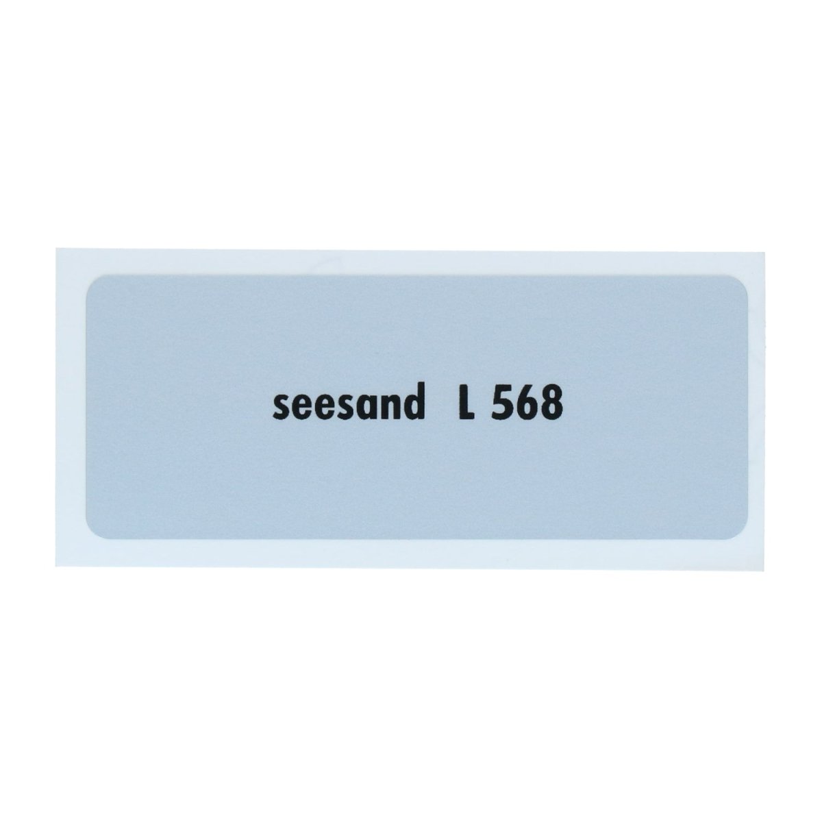 Kleurcode sticker L568 - seesand – VW T1 Bus, T2 Bus, Kever, KG, T3 Bus, Type 3, Type 181