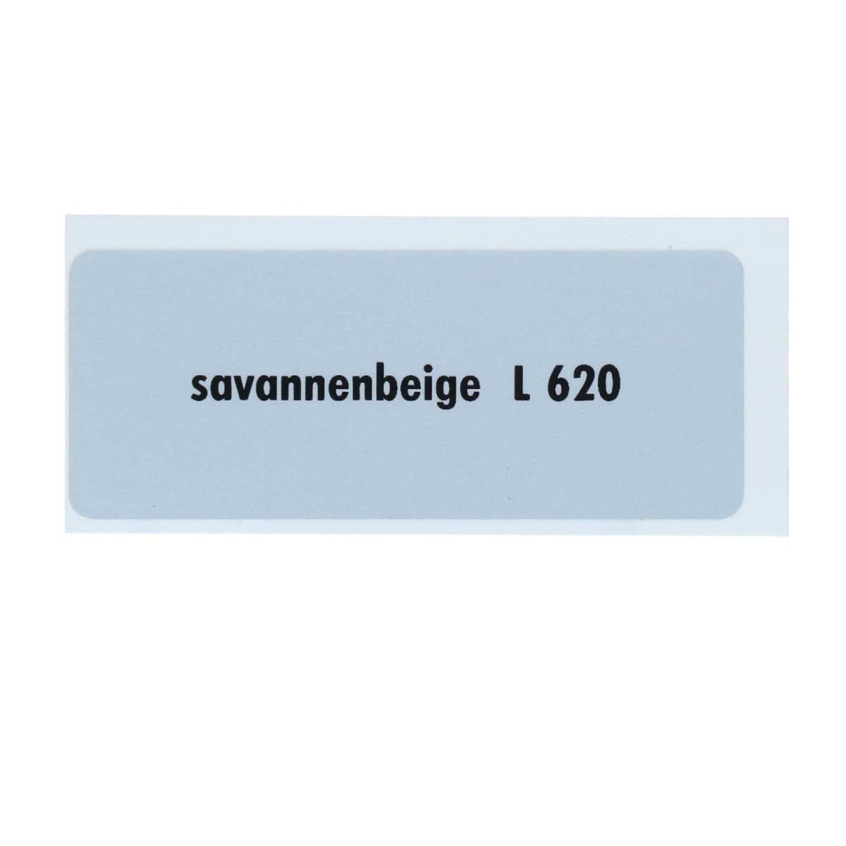 Kleurcode sticker L620 - svannenbeige – VW T1 Bus, T2 Bus, Kever, KG, T3 Bus, Type 3, Type 181