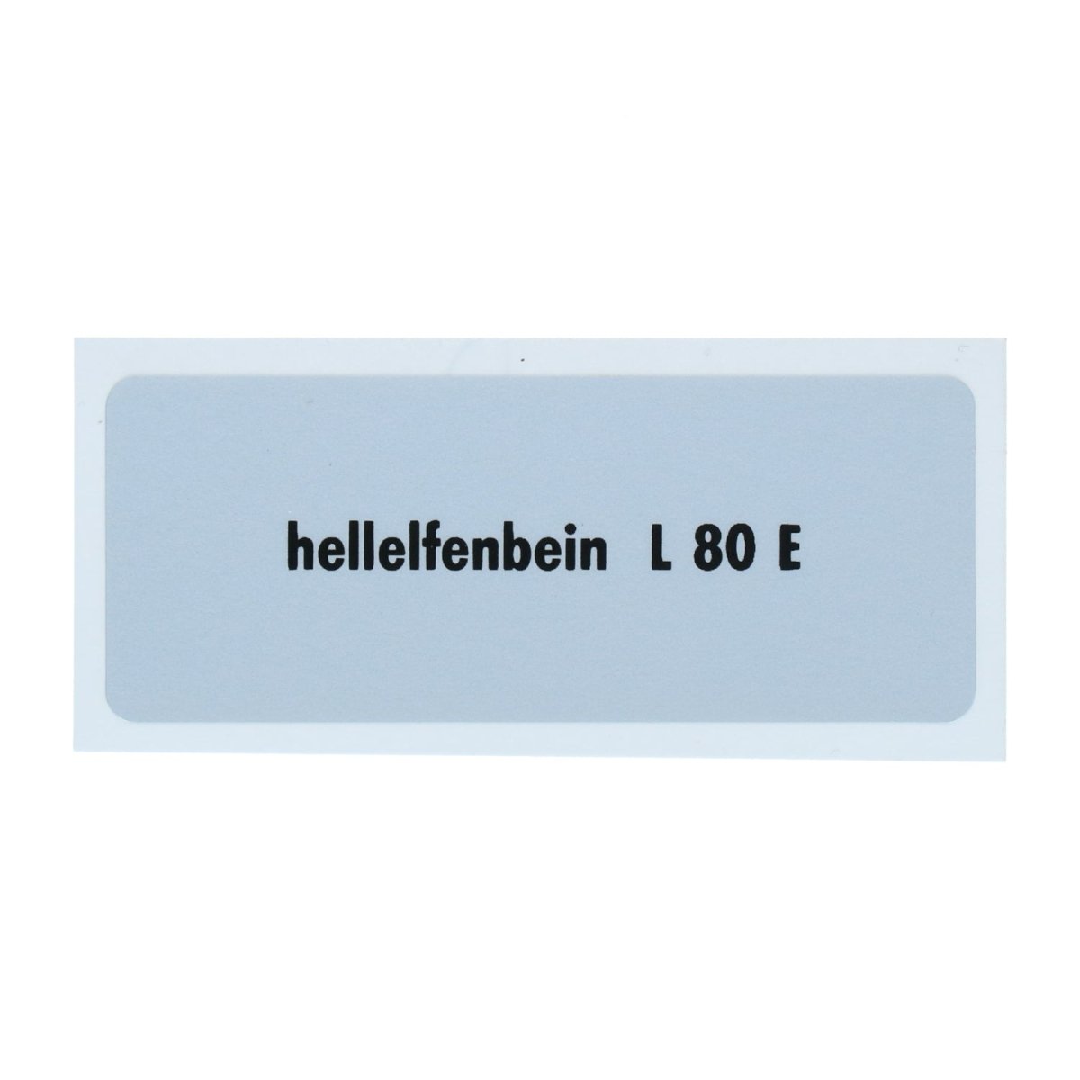 Kleurcode sticker L80E - hellelfenbein voor VW T1 Bus, T2 Bus, Kever en Karmann Ghia - VintageDub