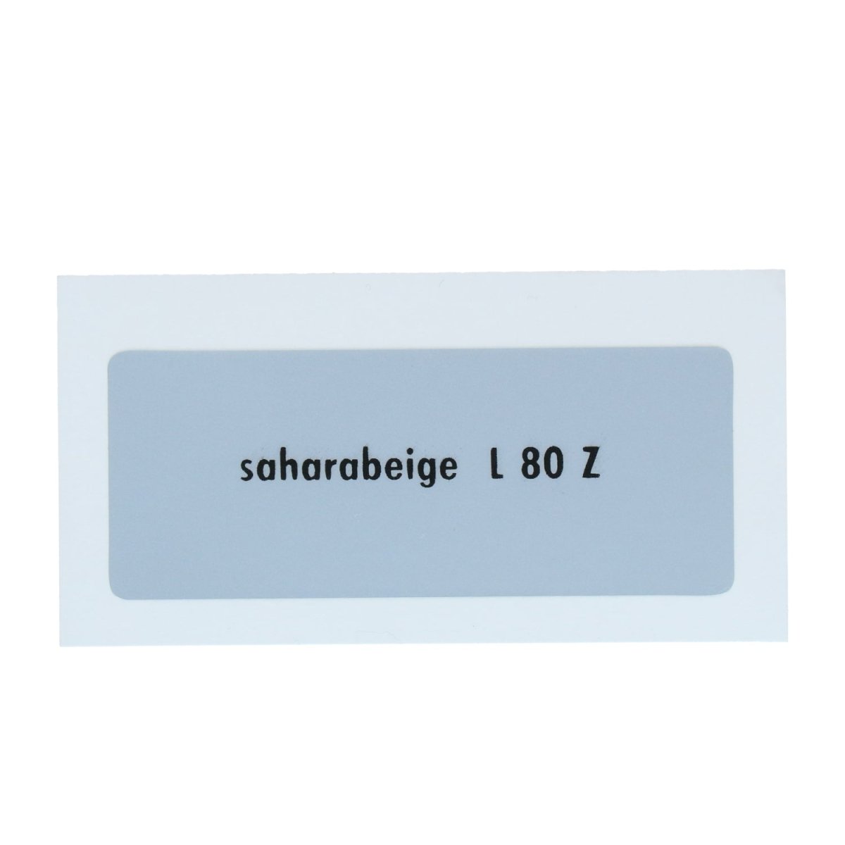 Kleurcode sticker L80Z - saharabeige – VW T1 Bus, T2 Bus, Kever, KG, T3 Bus, Type 3, Type 181