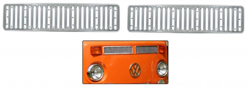 VW T2 Front grille trim, polished aluminium, 8/1972-7/1979 T2B