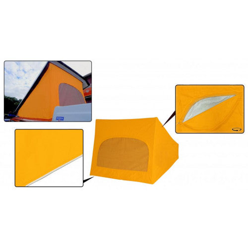 Pop top Westfalia roof canvas, VW T2 8/1973-7/1979, yellow/orange, 1 window