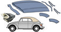 VW Kever | Cabriolet kap isolatie set