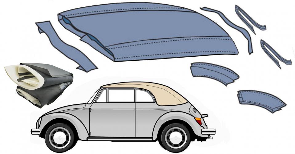 VW Kever | Cabriolet kap isolatie set