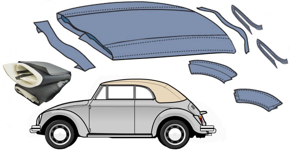 VW Kever | Cabriolet kap isolatie set