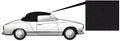 Karmann Ghia | Cabriolet kap canvas zwart (gebruik het originele glas)
