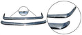 Karmann Ghia | Bumpers zonder rozetten, gepolijst RVS, 08/67 - 07/69