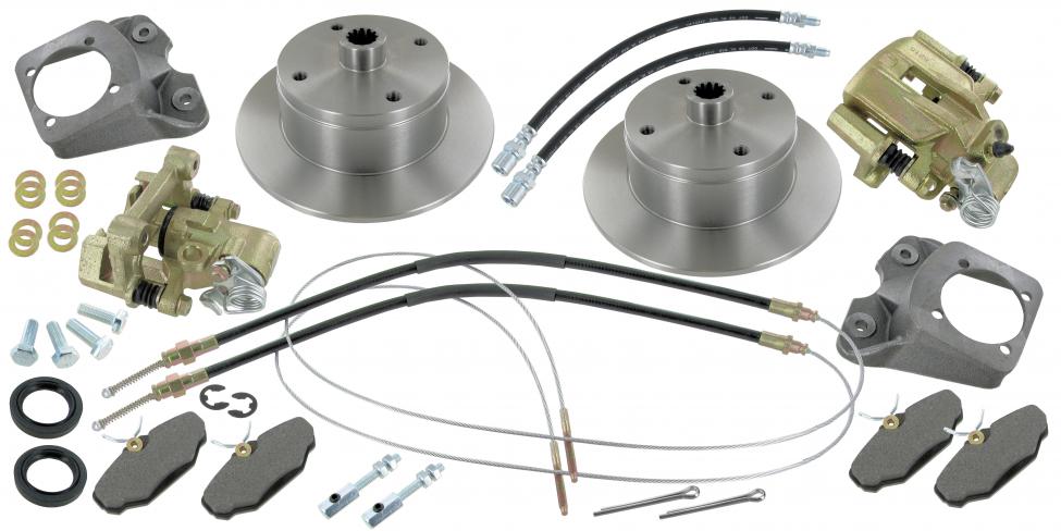 VW Kever / Karmann Ghia / VW Kübel | Schijfremmen set achterzijde (4 x 130 mm)