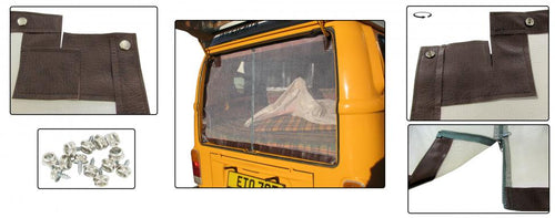 Achterklep hor inclusief montagemateriaal met rits – VW T2 Bus