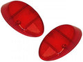 VW Beetle | Hella tail light lens USA all-red, quality A (per pair) | Beetle 08/61 - 07/67 | 111945241D