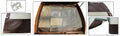 VW T3 Bus | Achterklep hor inclusief montagemateriaal met rits bruin, Vanagon/T25