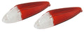 VW Type 3 | Hella parking light lens clear/red (per pair) | Type 3 | 311949109