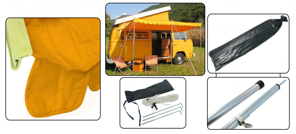 VW T2 Bus | Vintage sun awning, yellow, until 07/79