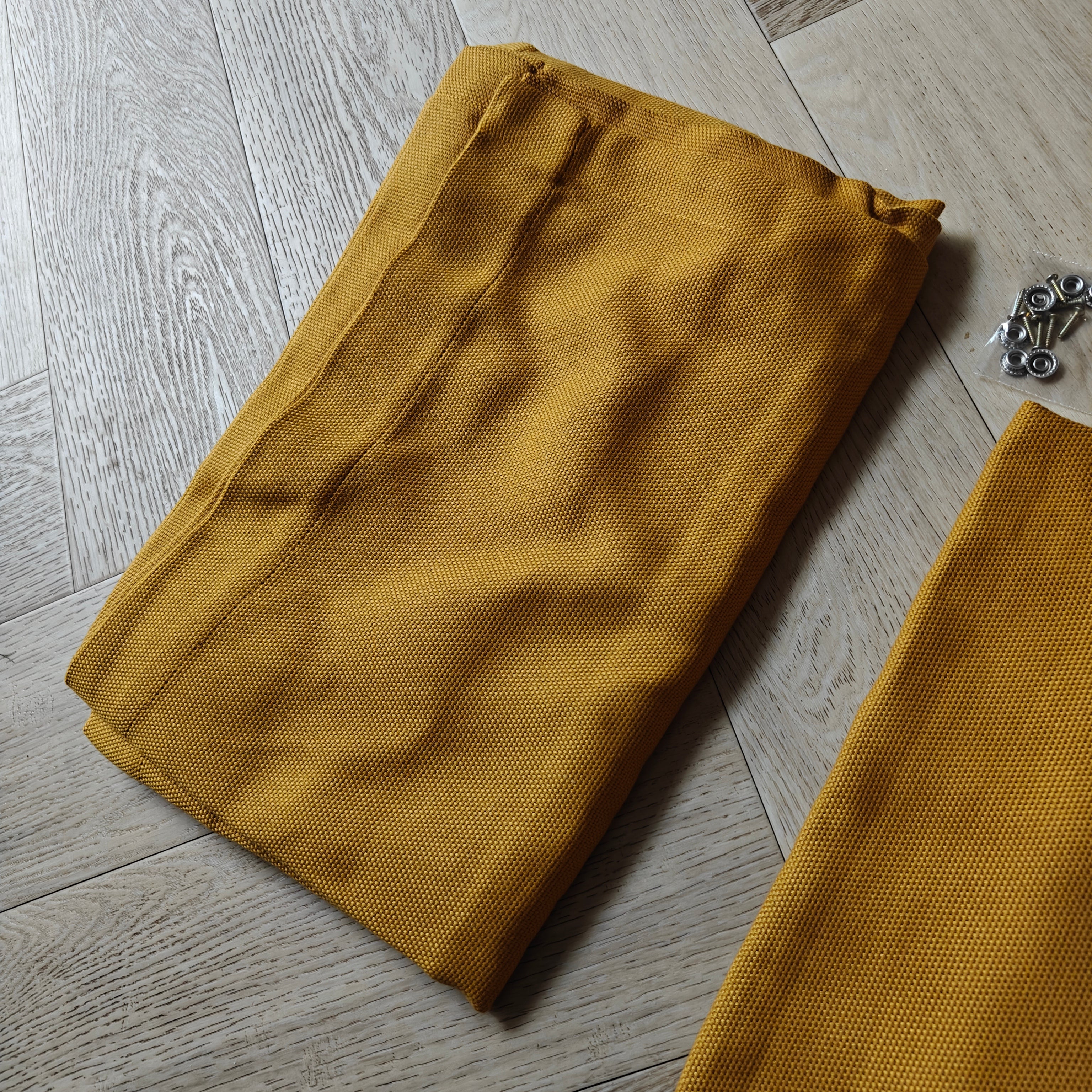 VW T2 Bus Curtains set, yellow, 10 pieces, Westfalia, 8/1967-7/1979