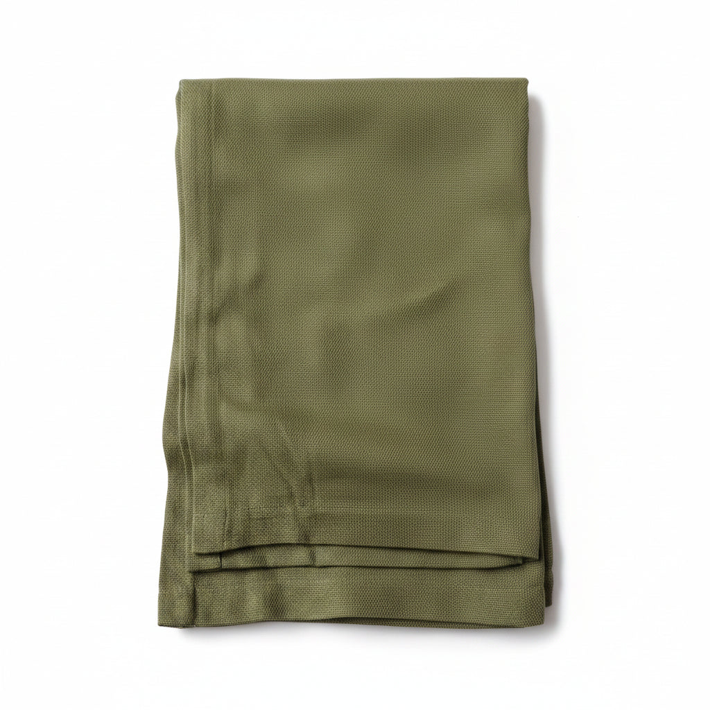 VW T2 Bus | Curtains set, green, 10 pieces, Westfalia, 8/1967-7/1979