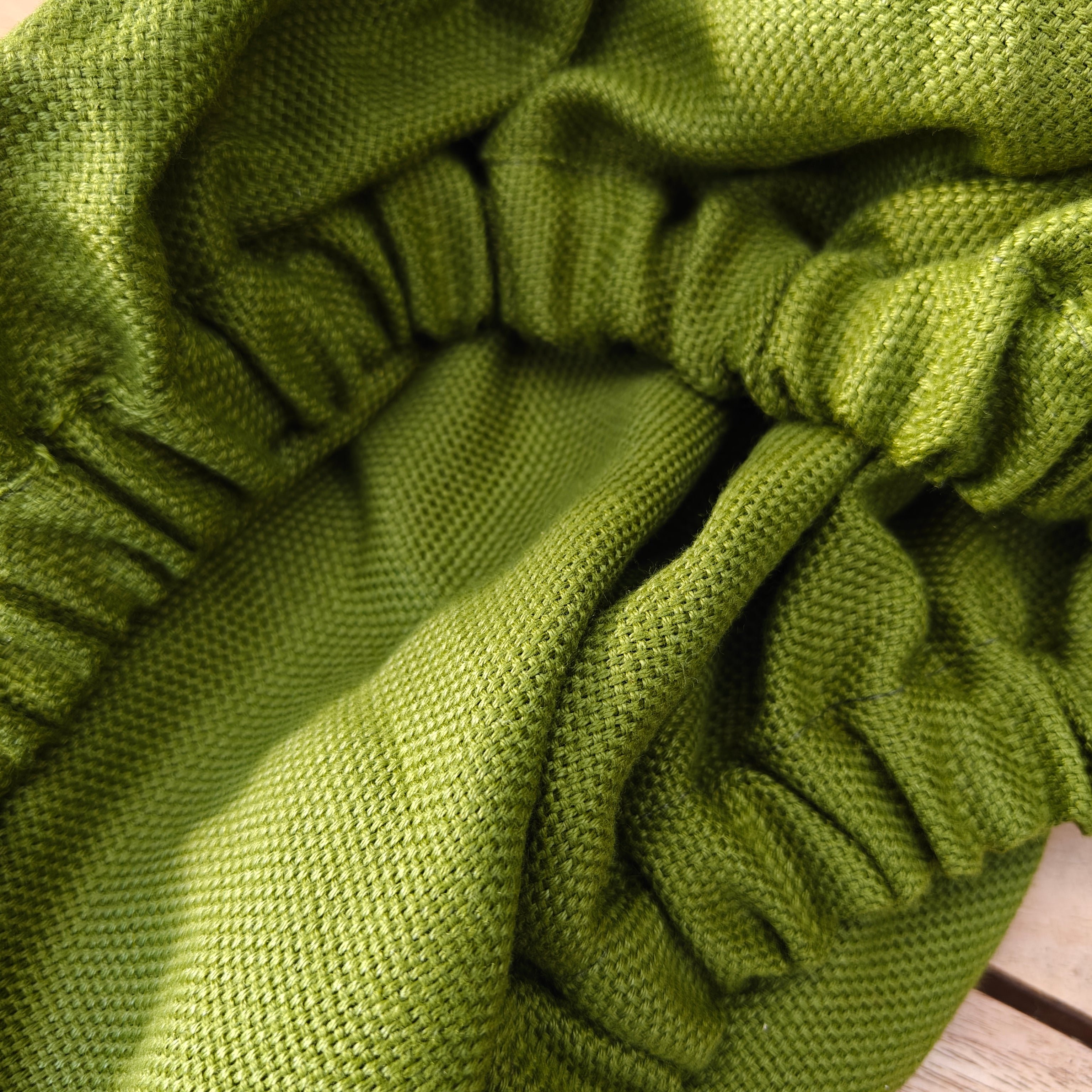 VW T2 Bus | Front cab curtain with snaps, green, Westfalia, 8/1967-7/1979