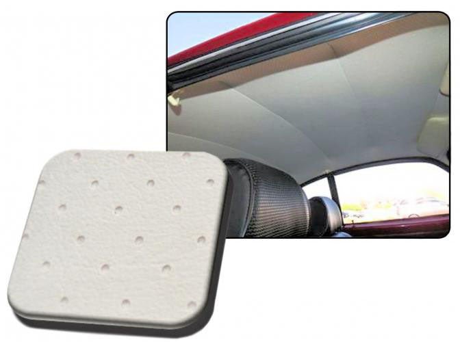 VW Karmann Ghia | TMI headliner perforated vinyl, off-white | Karmann Ghia sedan (4 bows)