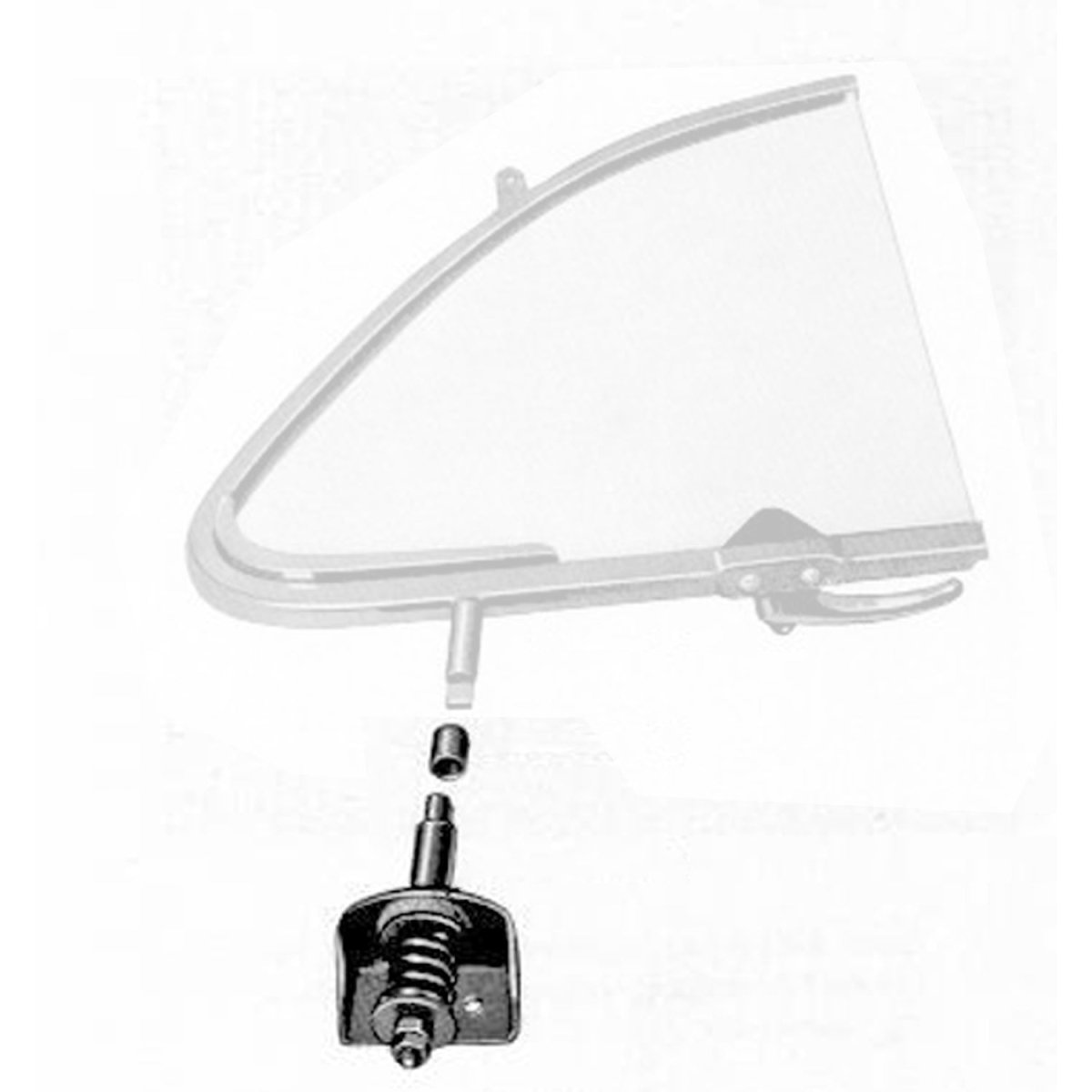 VW Beetle | Vent Wing Lower Mount Bracket | 10/52-07/55 | 1111 837 669+665+653, 211 837 663+667, N 11 008 3