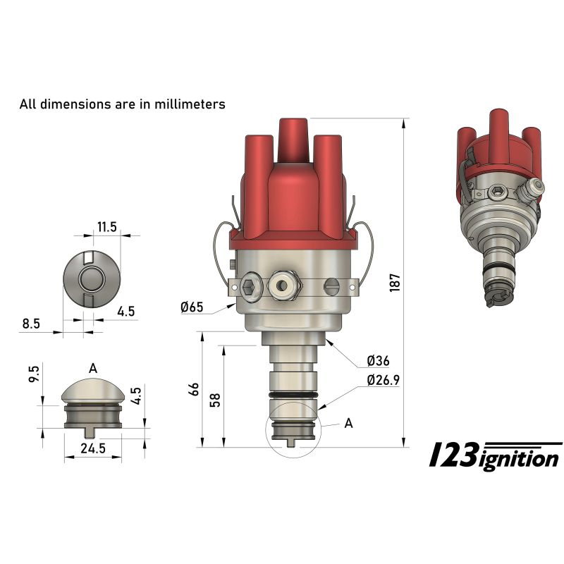 123 Ignition Electronic Ignition Typ1 VW-R - Without Vacuum